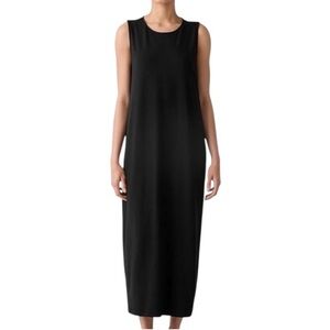 Eileen Fisher Classic Black Silk Tank Dress - Size S - NWT